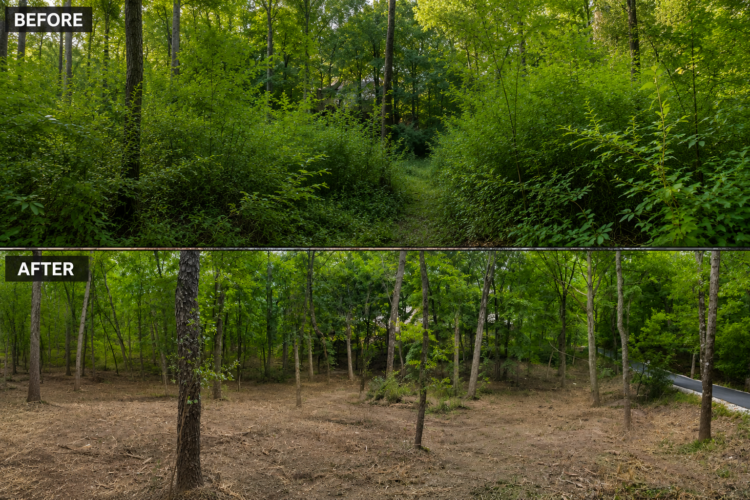 Jason operating forestry mulching equipment on a Wisconsin property